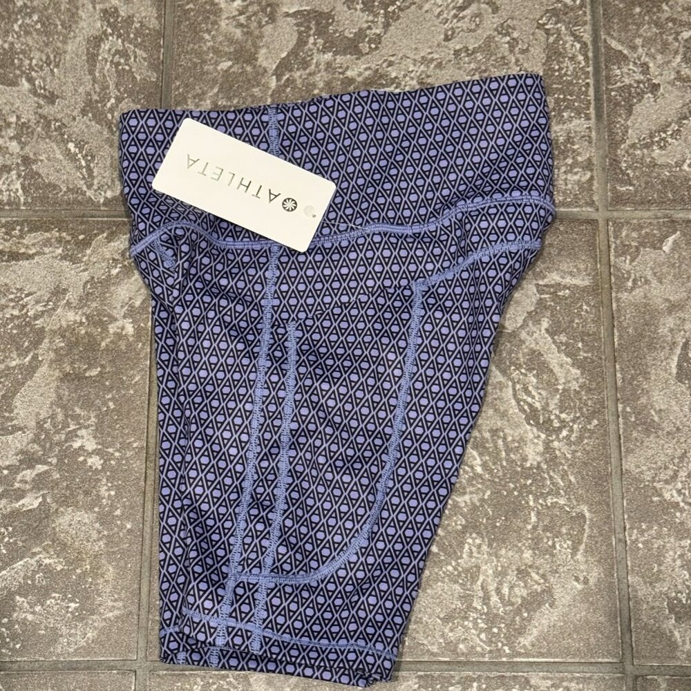 Ahtleta NWT Women's XS Purple Black Ultimate Stash Monogram Short Pockets 7" - Picture 6 of 8